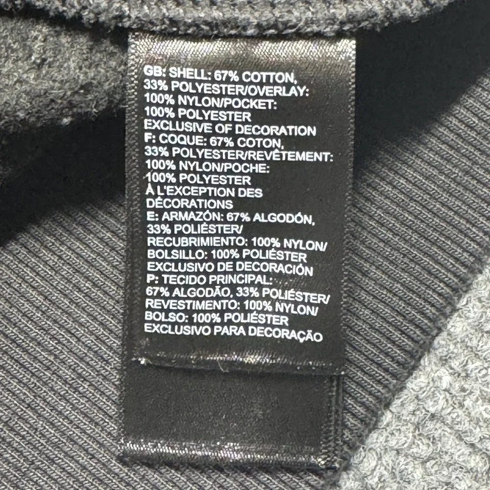 The North Face Hoodie Mens L Black Full Snap Heavyweight Fleece Sweatshirt
